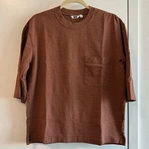 Uniqlo U Oversized T-shirt Dark Orange Medium